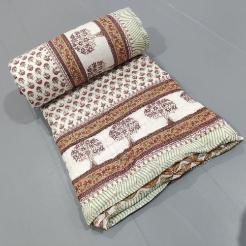 Multicolor Cotton Flower Warm Indian Blanket, For Double Bed, Age Group : Audlts