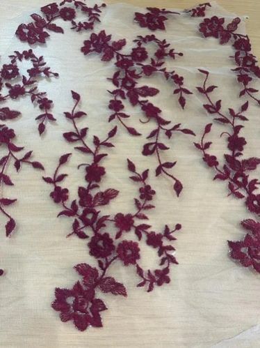 Embroidered Nylon Lycra Fabric, For Textile Industry, Technics : Hand Wash