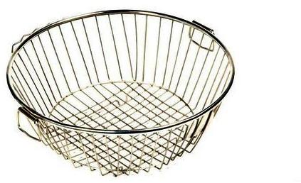 Stainless Steel Round Pipe Round Basket, Color : Silver