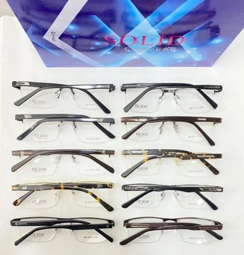 Solid Demo Lens Optical Eyewear Frame