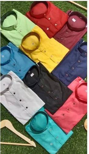 Plain Mens Cotton Kurta, Occasion : Casual