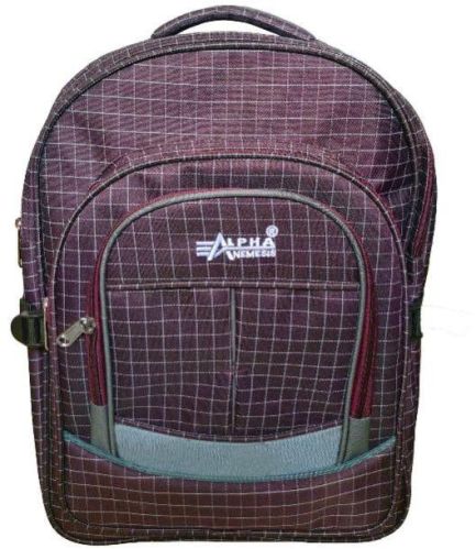 Alpha Nemesis Plain Polyester School Bags, Size : Large