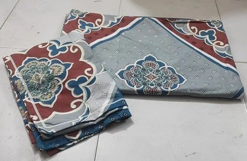 Floral Print Cotton Double Bed Sheet, For Home, Size : 90 X 90 Inch