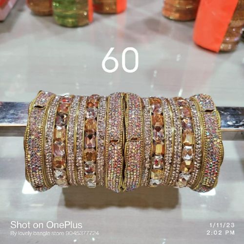 Design No. 60 Bridal Chura Set, Main Stone : Crystal