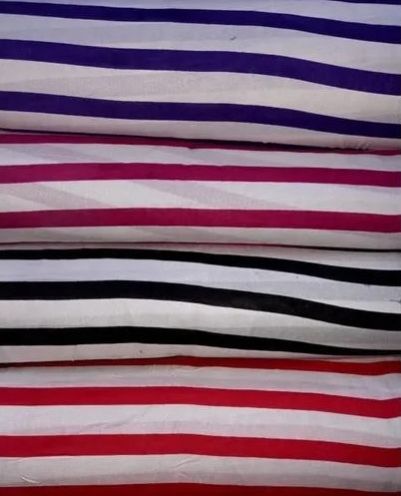 Cotton Striped Rayon Fabric, For Making Garments, Feature : Attractive Designs, Fine Finishing