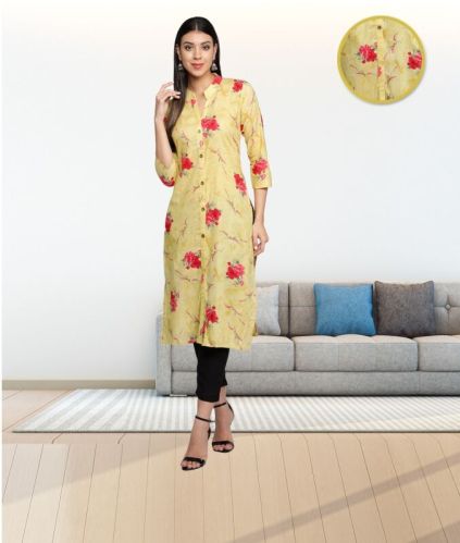 Cambric Cotton Floral Printed Ladies Kurta