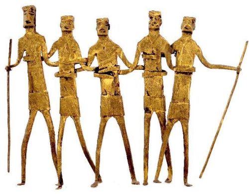 Wrought Iron Tribal Dancing Group Figurine