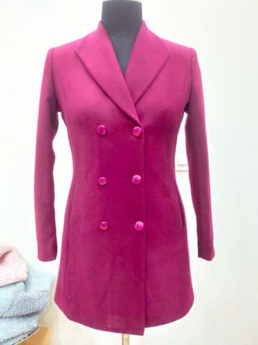 Casual Plain Woolen Long Coat For Women, Gender : Female