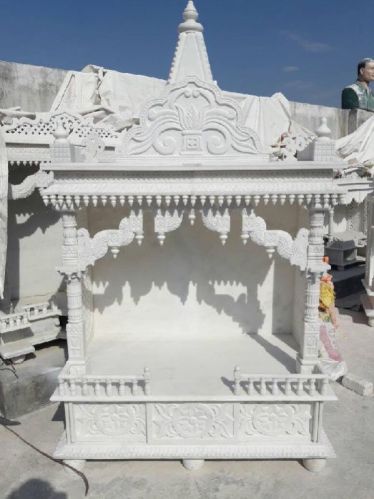 Polished White Marble Temple, For Home, Office, Size : Multisize