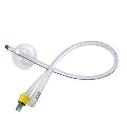 PVC Silicone Foley Catheter, Shape : Curved