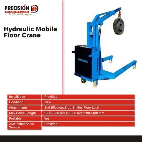 Hydraulic Mobile Floor Crane, For Construction, Feature : Customized Solutions, Easy To Use, Heavy Weight Lifting