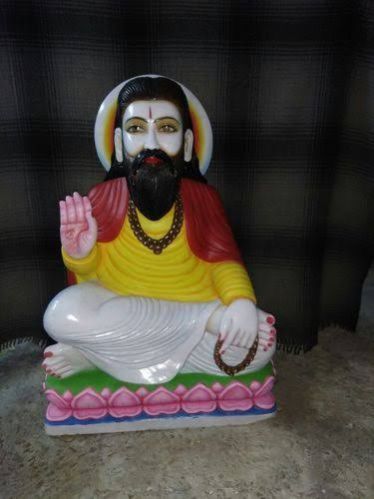 24 Inch White Marble Ravidas Statue