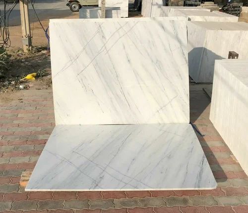 Rectangular Polished Marble Slabs, For Construction, Pattern : Plain