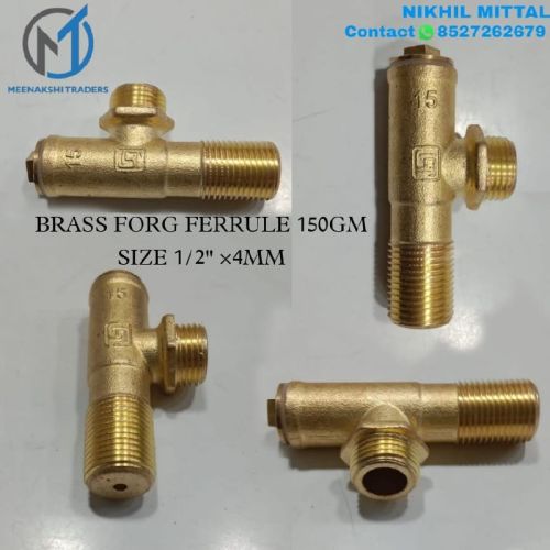 15mm X 4mm Brass Forged Ferrule, For Gas Fitting, Oil Fitting, Water Fitting, Feature : Blow-Out-Proof