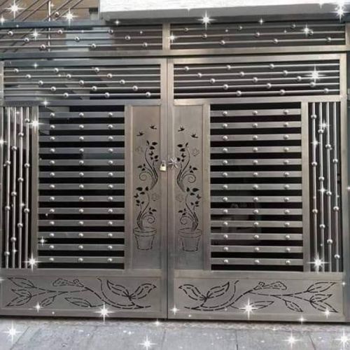 Polished Stainless Steel Gate, Style : Fancy