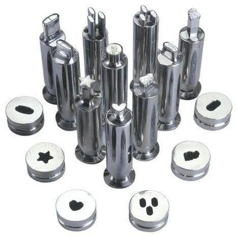 Polished Stainless Steel Tablet Die Punches, For Industrial Use, Color : Silver