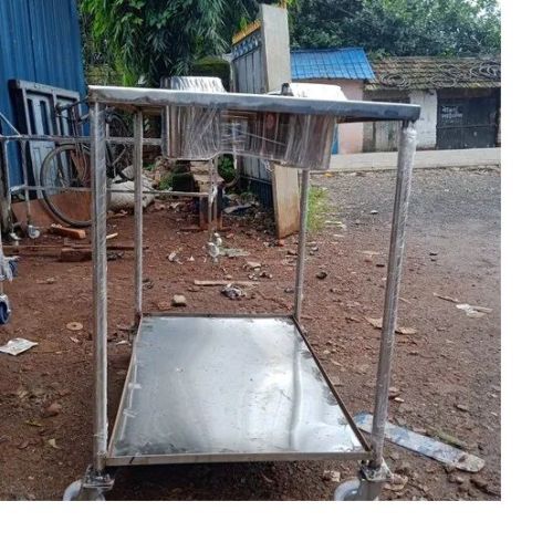 Square Stainless Steel Food Trolley