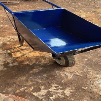 Mild Steel Single Wheel Barrow Trolley, For Cleaning Purpose, Feature : Tensile Strength, Preiium Quality