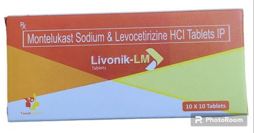 Montelukast Sodium 10mg, Levocetirizine 5mg Tablet For Hospital
