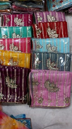 Chiffon Sarees, Technics : Embroidery Work, Handloom