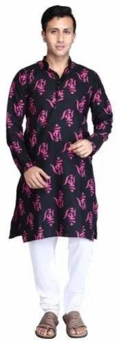 Mens Printed Kurta, Size : XL, L
