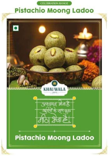 Khauwala Pistachio Moong Ladoo, Packaging Type : Sweet Box