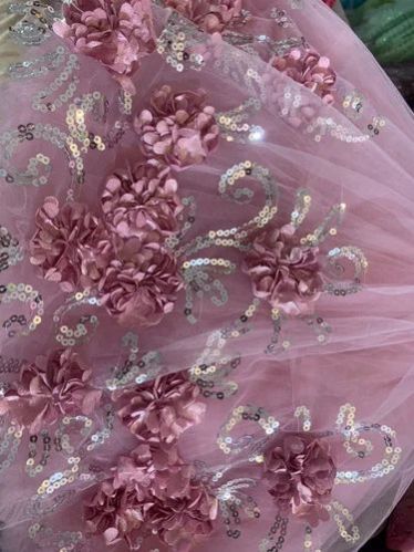 Fancy Baby Frock Net Fabric