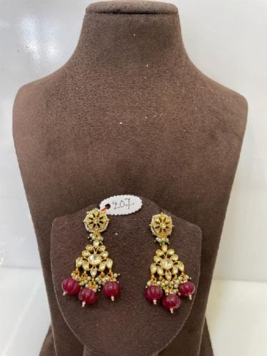 MJ-E-207 Yellow Ruby Earrings, Style : Modern