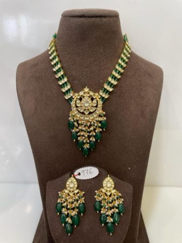 Brass Polished MJ-S-976 Long Necklace Sets, Occasion : Casual Wear