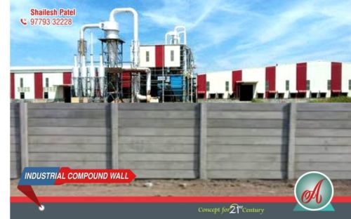 Concrete Polished Plain Industrial Prefab Boundary Wall, Feature : Durable, Quality Tested, Speedy Installation