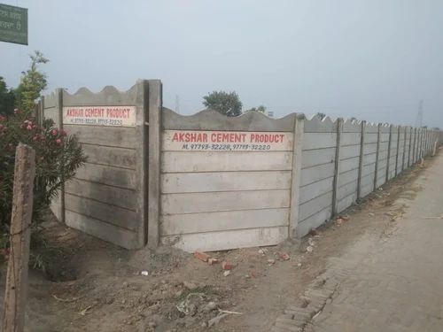 RCC Concrete Precast Compound Wall, For Boundaries, Construction, Size : 125mm X 125 Mm X 24000 Mm