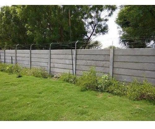 Grey Modular RCC Folding Compound Wall, For Boundaries, Wall Type : Panel Build