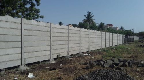 Cement Polished Plain RCC Precast Compound Wall, For Boundaries, Feature : Quality Tested, Speedy Installation