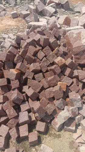 4*4 Hand Cut Cobbles Stones Red, Color : Brown, Grey, Light White, White