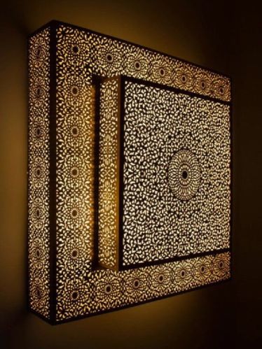 Square Moroccan Ceiling Light Fixture Recessed Chandelier, Feature : Stable Performance, Low Consumption