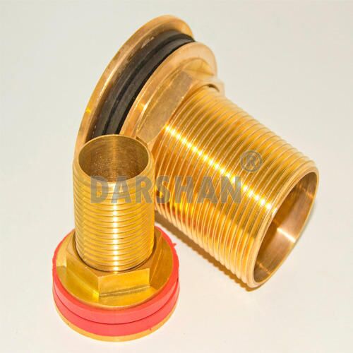 Polished Brass Tank Connector, Connection : Male