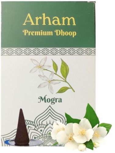 Green Bodysoul Mogra Premium Dhoop Cones, For Fragrance, Spiritual Use, Shelf Life : 12 Months