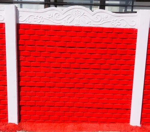 Rectangle Polished RCC Designer Compound Wall, For Construction, Size : Standard