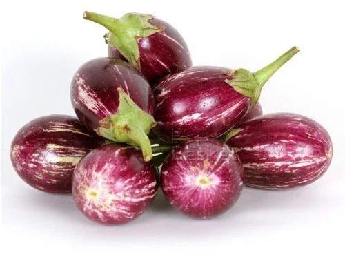 Round Organic Fresh Brinjal, For Cooking, Color : Purple
