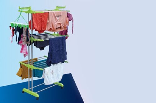 Green 3 Layer Cloth Drying Rack