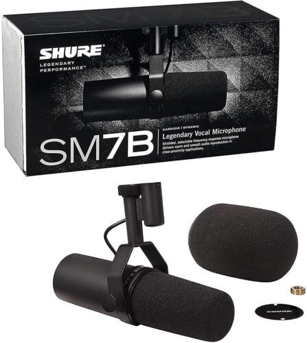 Shure Sm7b Professional Cardioid Dynamic Studio Vocal Microphone Sm-7b Podcast