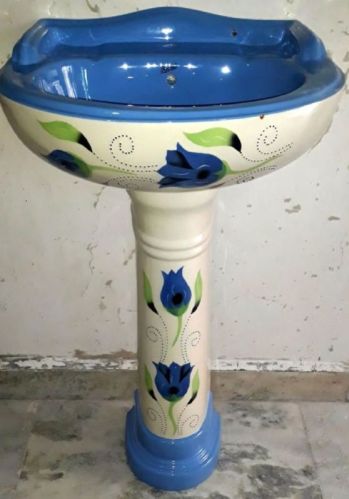 Finecera Polished Plain Ceramic Supreme Pedestal Wash Basins, Size : Standard