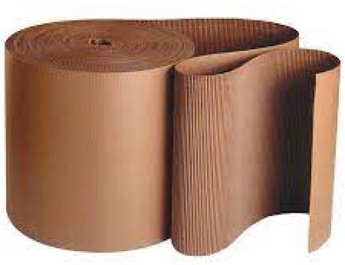 Brown Corrugated Roll, Pattern : Plain