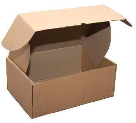 Brown Self Lock Corrugated Box, For Food Packaging, Shipping, Pattern : Plain