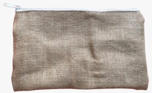 Jute Zipper Pouch, Size : 6x10 Inches