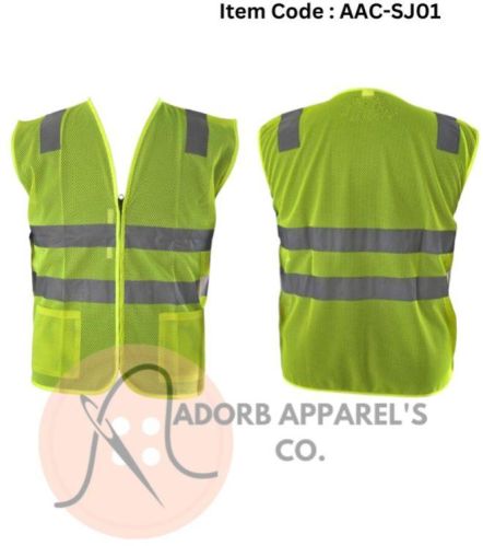 Fabric PC Safety Reflective Jacket, Size : M To 2xl