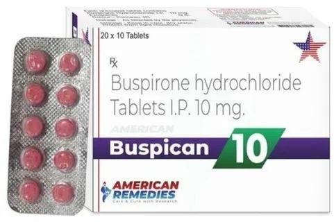 Buspican 10mg Tablet, Packaging Type : Strips