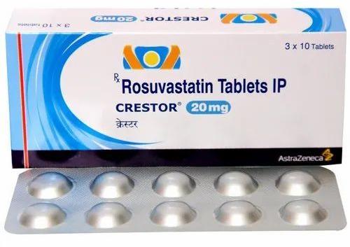 Crestor 20mg Tablet, Packaging Type : Strips