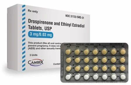 Drospirenone And Ethinyl Estradiol Tablet, Packaging Type : Strips