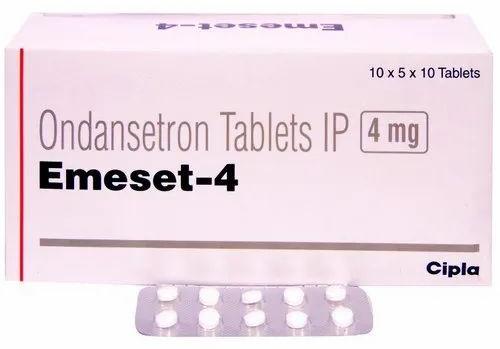 Emeset-4 Emeset 4mg Tablet, Packaging Type : Strips